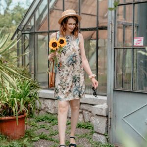 Deichmann-sandals-Zalabell-summer-outfit-HM-tropical-dress