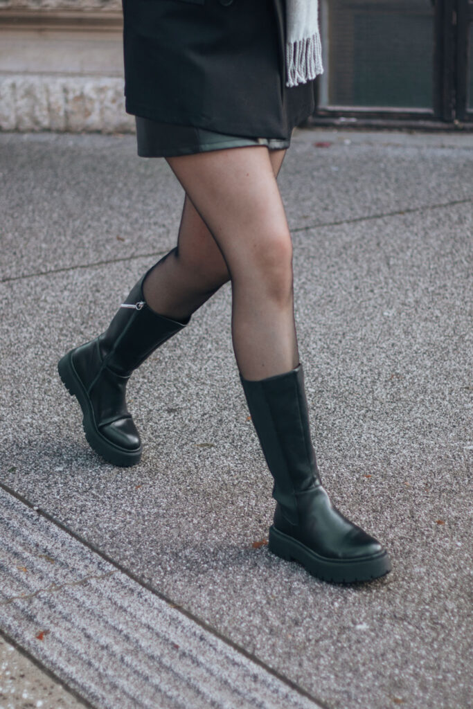 black boots, style inspo, gioseppo, winter 2021